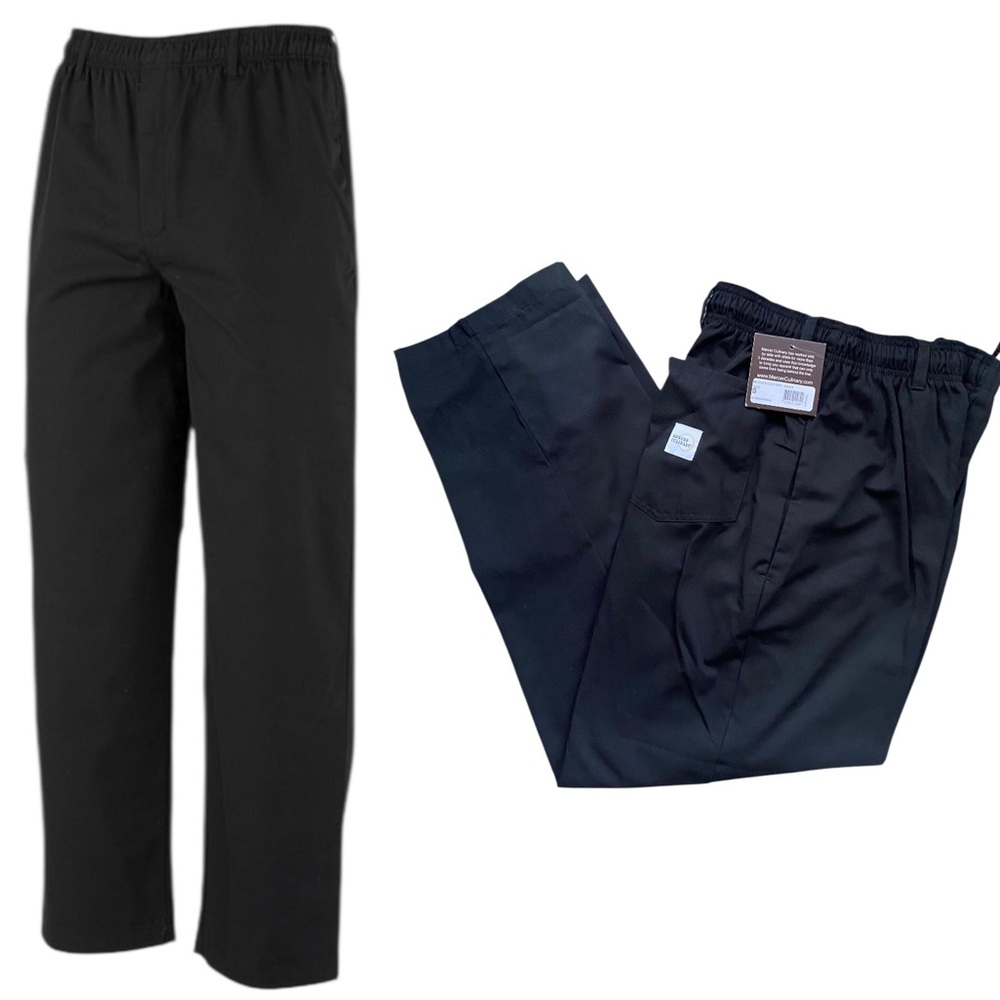 Mercer Culinary Unisex Pants Black Size S
